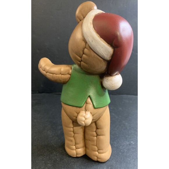 Vintage Hand Painted Kimple Mold Christmas Bear Figurine Rare Santa Xmas VTG - Picture 5 of 9